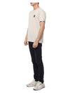 Cotton Jersey Slim Fit Short Sleeve T Shirt Mastic White - STONE ISLAND - BALAAN 5