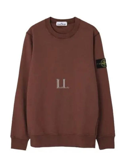 Compass Patch Crew Neck Sweatshirt Brick - STONE ISLAND - BALAAN 2