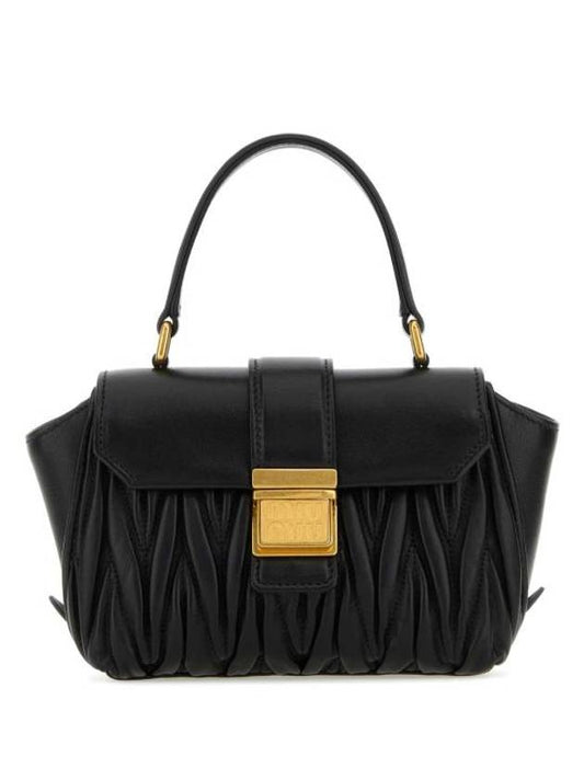 Materasse Nappa Leather Shoulder Bag Black - MIU MIU - 1