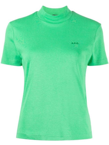 Caroll Logo Print Short Sleeve T-shirt Green - A.P.C. - BALAAN 1