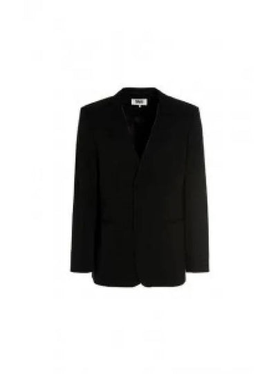 Raw Edge Button Fastening Pocket Jacket Black - MAISON MARGIELA - BALAAN 2