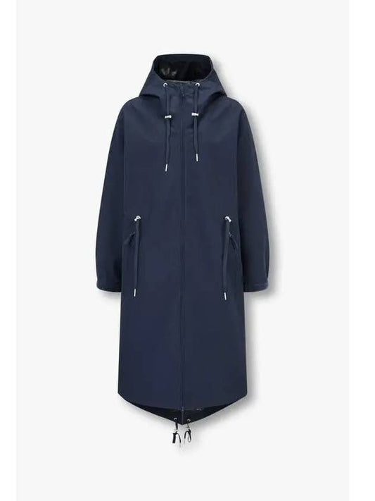 Women s Hooded Over Zip Up Parka Navy - ARMANI EXCHANGE - BALAAN 1