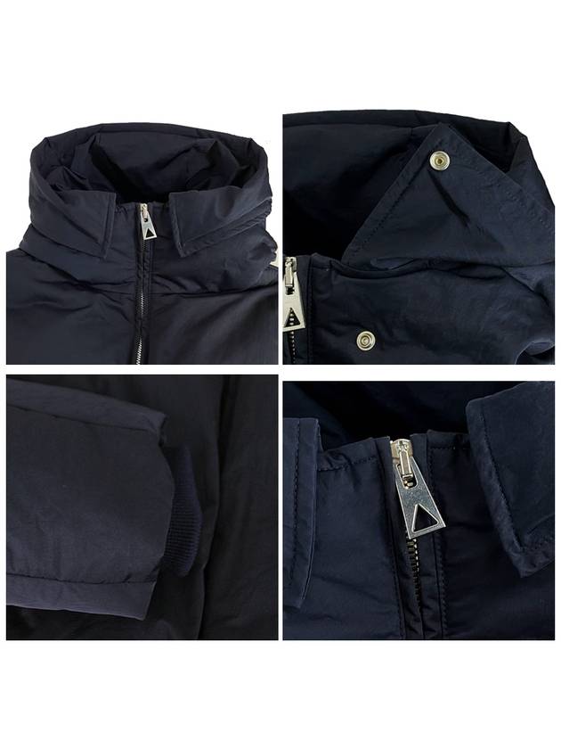 Tech Nylon Puffer Zip Up Jacket Navy - BOTTEGA VENETA - BALAAN 9