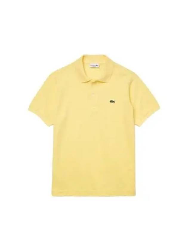 Men's Logo Classic Fit Cotton Short Sleeve Polo Shirt Yellow - LACOSTE - BALAAN 2