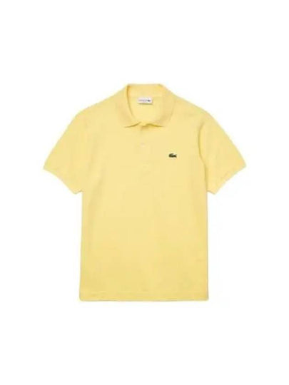 Men's Logo Classic Fit Cotton Short Sleeve Polo Shirt Yellow - LACOSTE - BALAAN 2