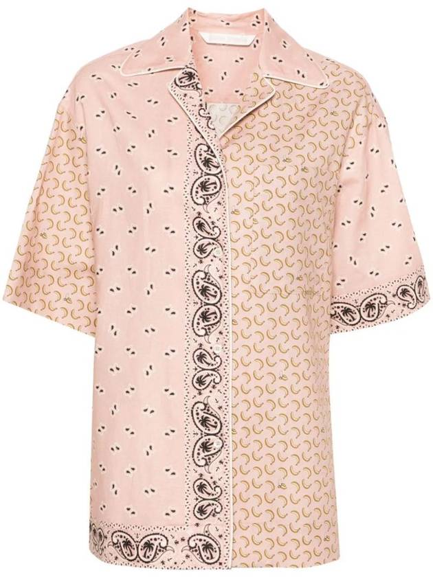 mix print camp collar shirt PWGG005S24FAB0038484 - PALM ANGELS - BALAAN 1