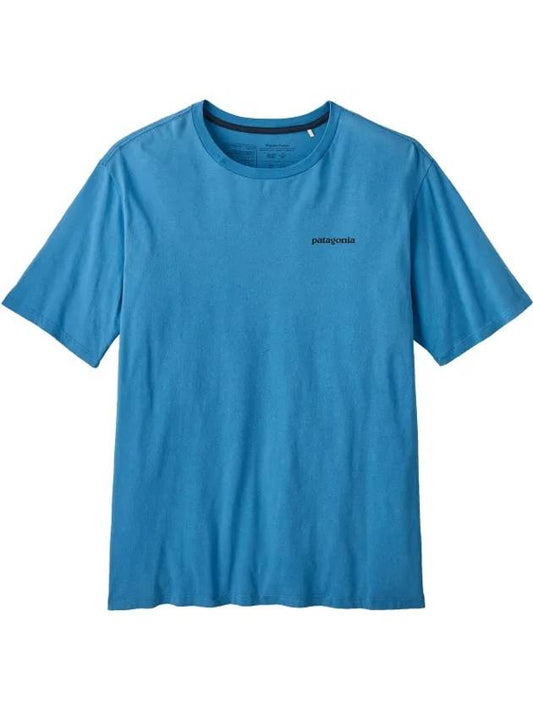 Mission Organic Short Sleeve T-Shirt Blue - PATAGONIA - BALAAN 1