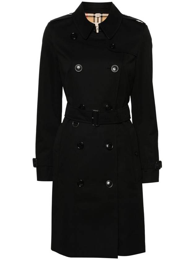 Chelsea Cotton Trench Coat Black - BURBERRY - BALAAN 2