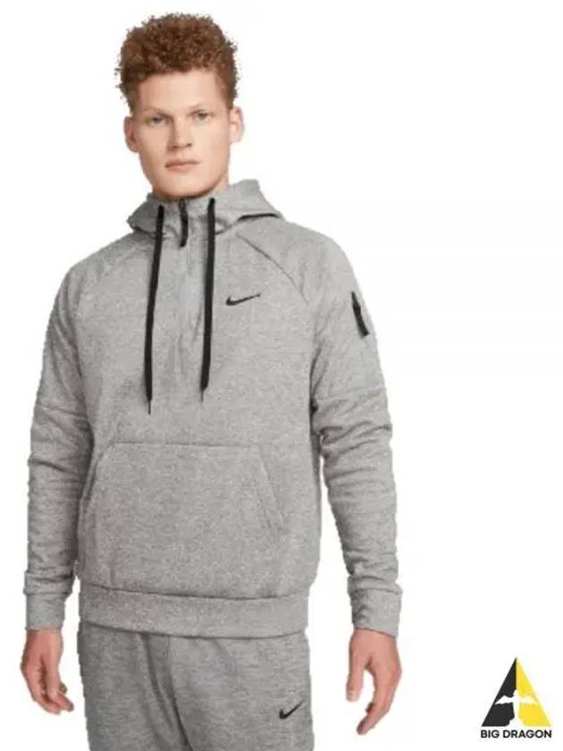 Golf Therma-Fit Fitness 1/4 Zip Hoodie Grey - NIKE - BALAAN 2