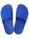 T Logo Flat Slippers Blue - TOD'S - BALAAN.