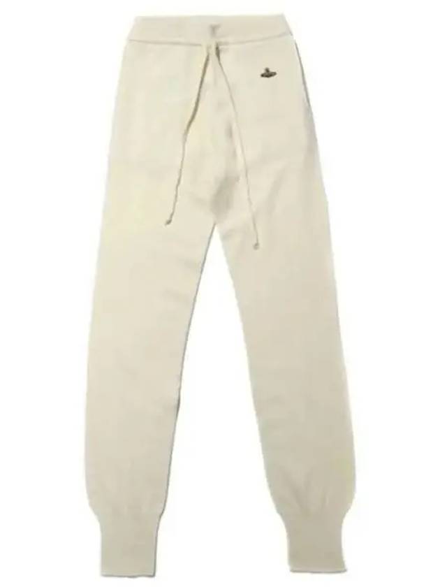 ORB Logo Drawstring Knit Leggings Ivory - VIVIENNE WESTWOOD - BALAAN 2