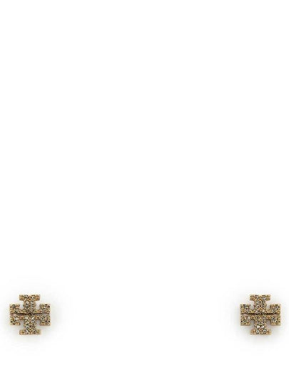 Crystal Logo Stud Earrings Gold - TORY BURCH - BALAAN 2