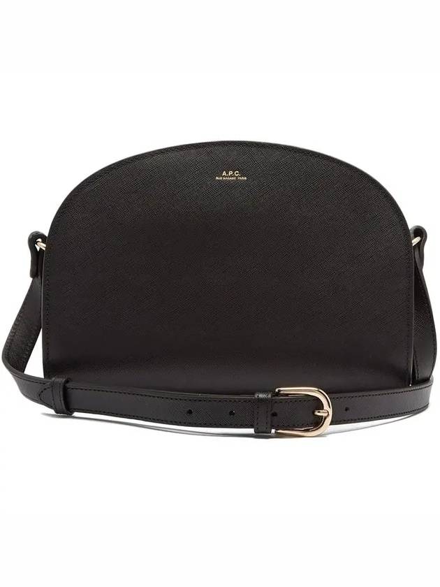 Demi Lune Half Moon Saffiano Cross Bag Black - A.P.C. - BALAAN 2