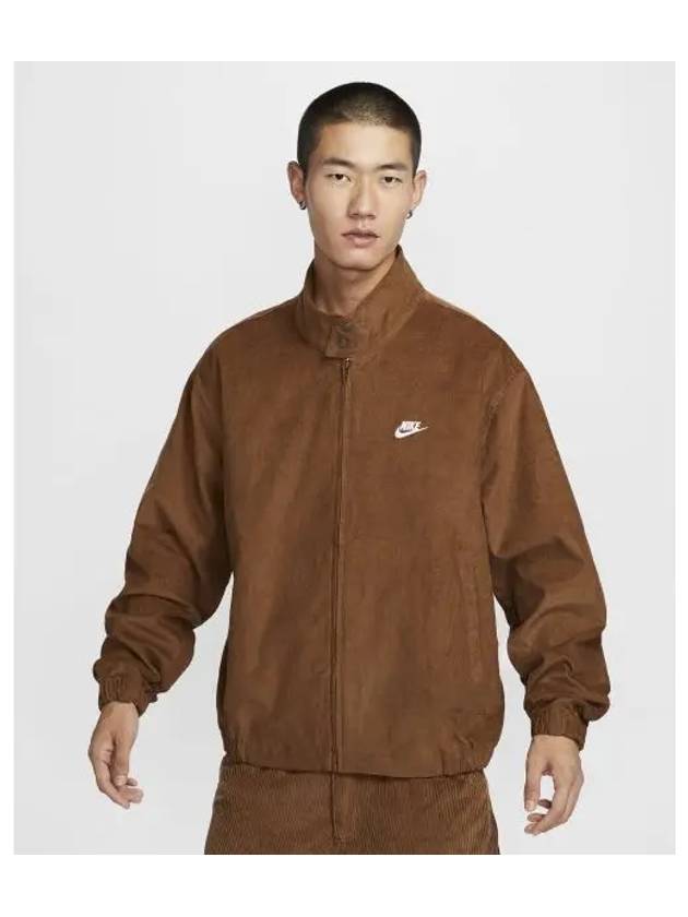 NSW Club Corduroy Harrington Jacket Light British Tan Asia FZ0632 281 - NIKE - BALAAN 2