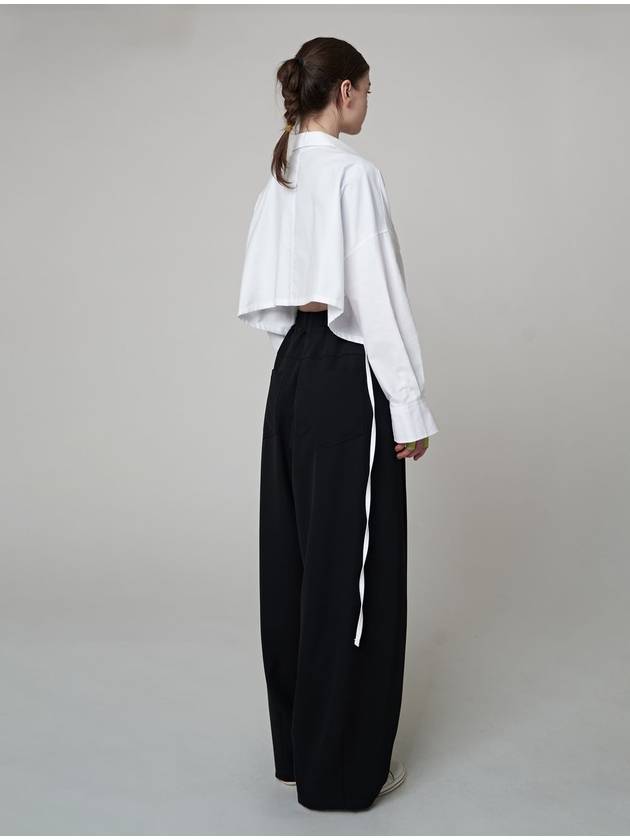 Pocket Crop Long Sleeve Shirt White - ATHPLATFORM - BALAAN 3