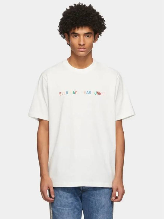 Short Sleeve Men's EIWS Embroidered Logo T-Shirt White MH01BCTE187064 - SUNNEI - BALAAN 2