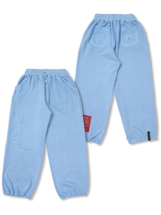 Applique STGM Pigment Washed Wide Jogger Pants Sky Blue - STIGMA - BALAAN 1