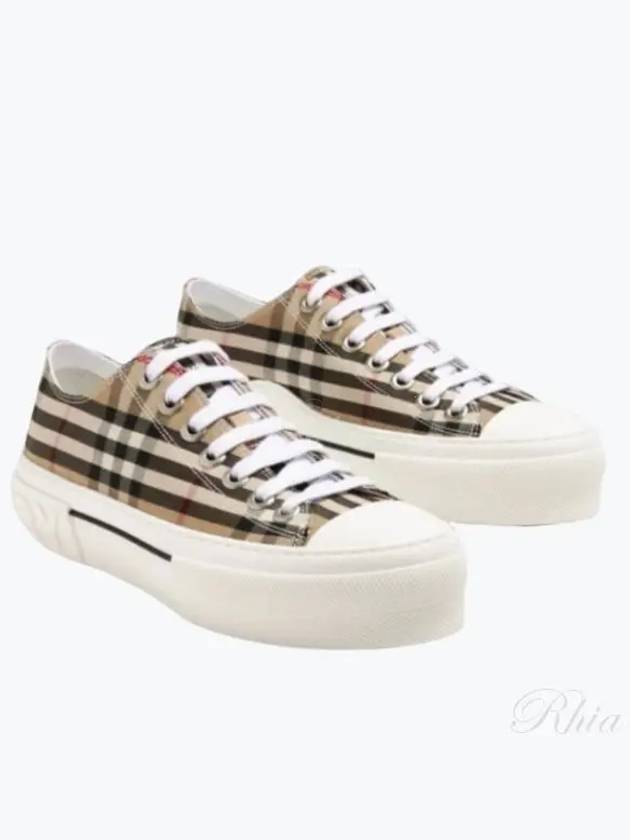 Vintage Check Cotton Sneakers Archive Beige - BURBERRY - BALAAN 2