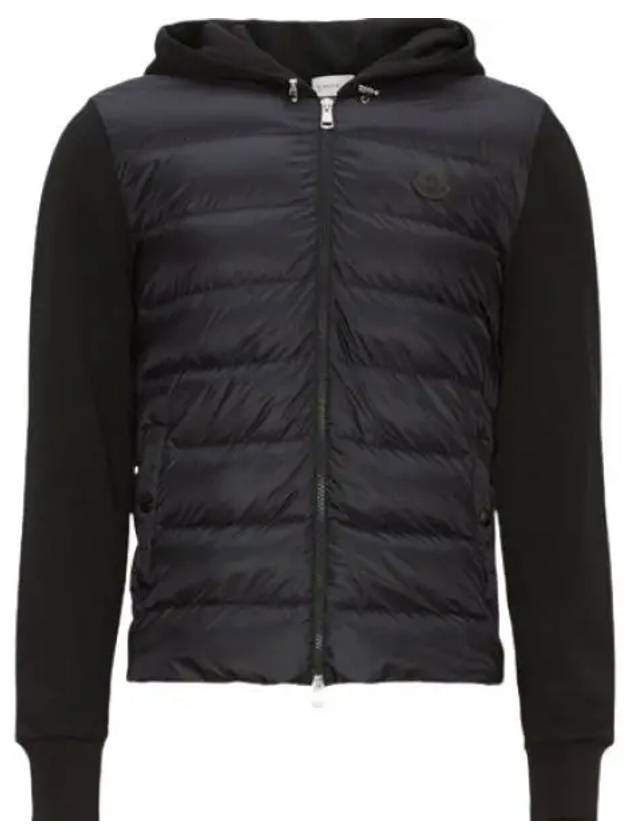 Men's Fleece Zip-Up Padding Black - MONCLER - BALAAN 2