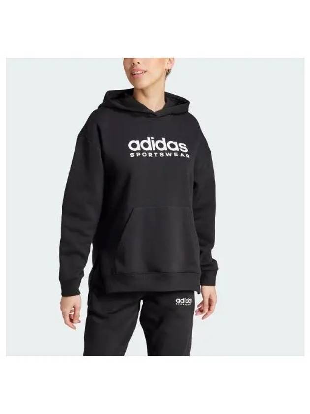 All SZN Fleece Logo Hoodie Black - ADIDAS - BALAAN 2