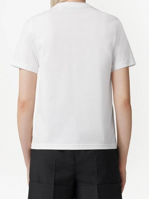 Logo Cotton Short Sleeve T-Shirt White - BURBERRY - BALAAN 6