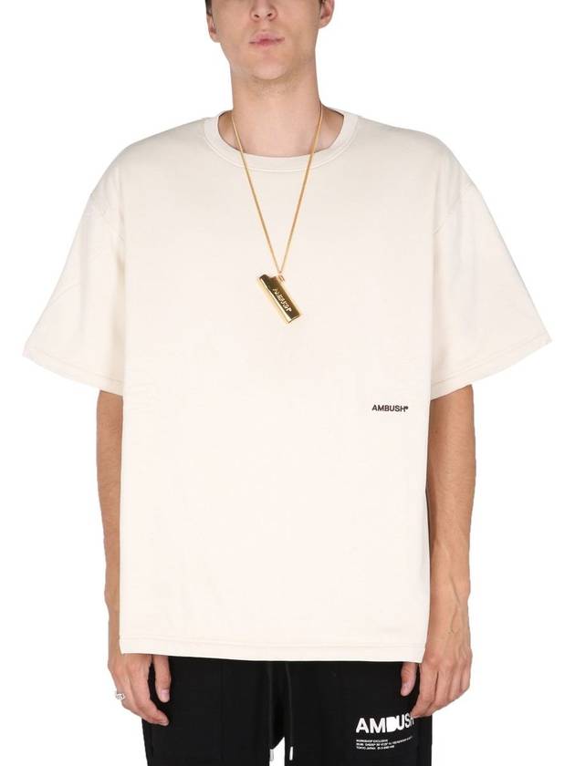 Men's Logo Padded Short Sleeve T-Shirt White - AMBUSH - BALAAN 2