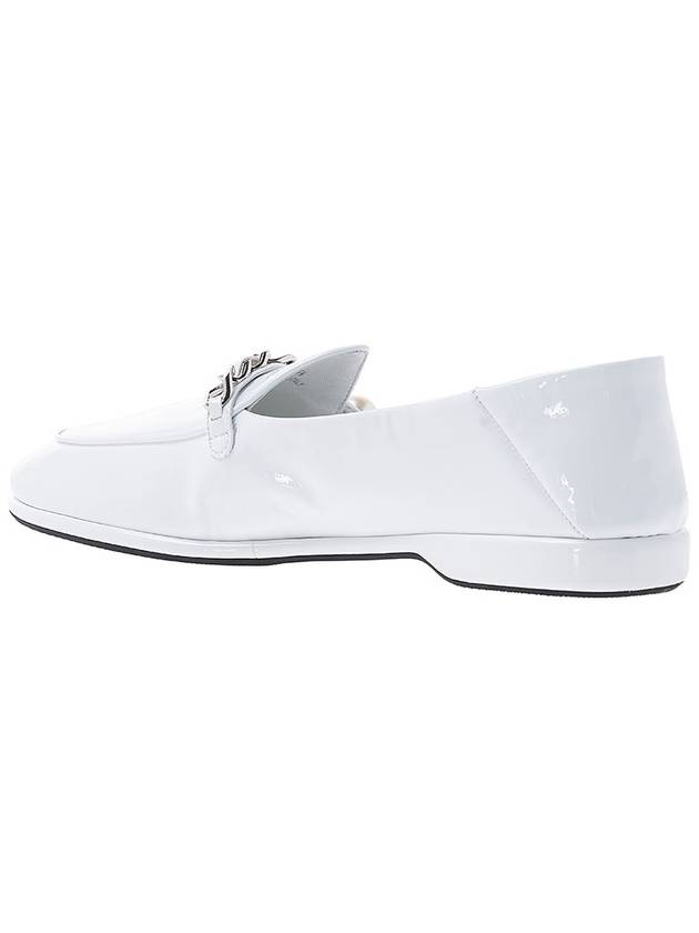 Patent Leather Loafers White - MIU MIU - BALAAN.