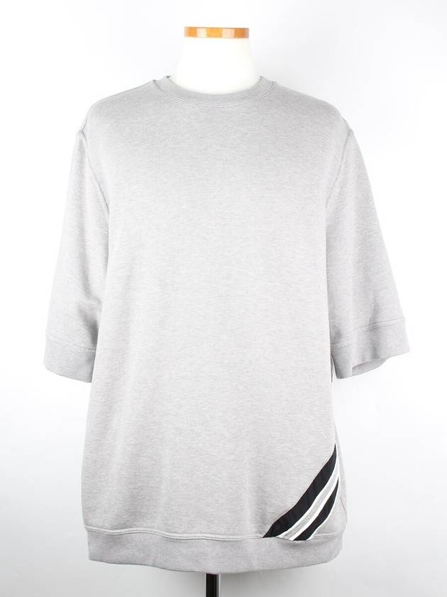 Crew neck shorts sleeve sweatshirt gray XXL 110 - HERMES - BALAAN 1