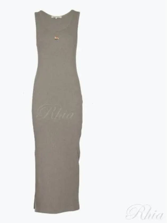 Baby Fox Ribbed Tank Long Dress Grey - MAISON KITSUNE - BALAAN 2