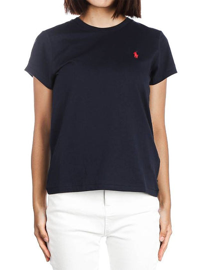 Embroidered Logo Cotton Short Sleeve T-Shirt Navy - POLO RALPH LAUREN - BALAAN 2