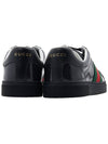 Men's Ace GG Crystal Canvas Low Top Sneakers Black - GUCCI - BALAAN 5