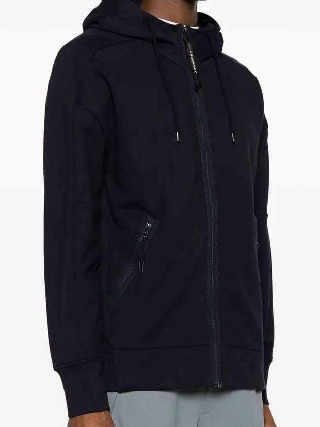 Diagonal Raised Fleece Goggle Hooded Jacket Navy - CP COMPANY - BALAAN 3