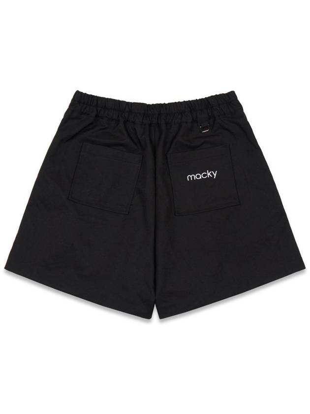 Women s Two Pin Tuck Balloon Short Pants Black MCFW24PT2 - MACKY - BALAAN 3