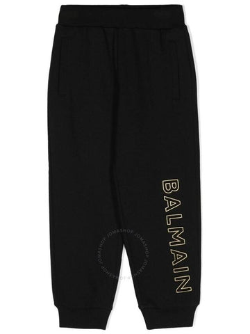 Balmain Boys Logo Embroidered Cotton Track Pants Size 8Y - BALMAIN - BALAAN 1