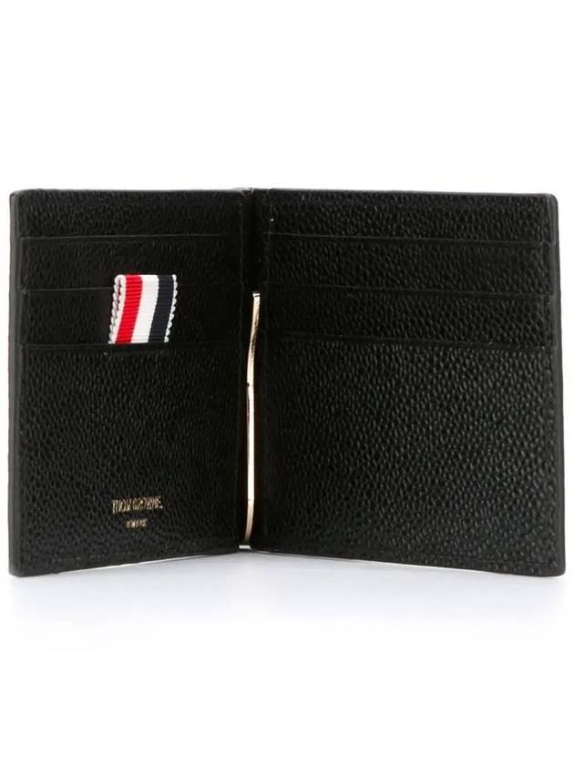 Men's Three Stripes Tab Classic Money Clip Card Wallet Black - THOM BROWNE - BALAAN 5