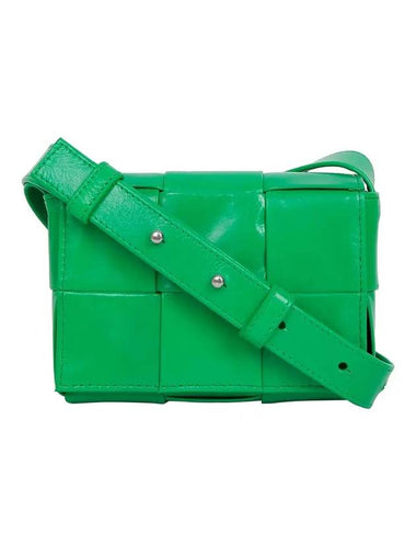 Cassette Small Leather Cross Bag Parakeet - BOTTEGA VENETA - BALAAN 1