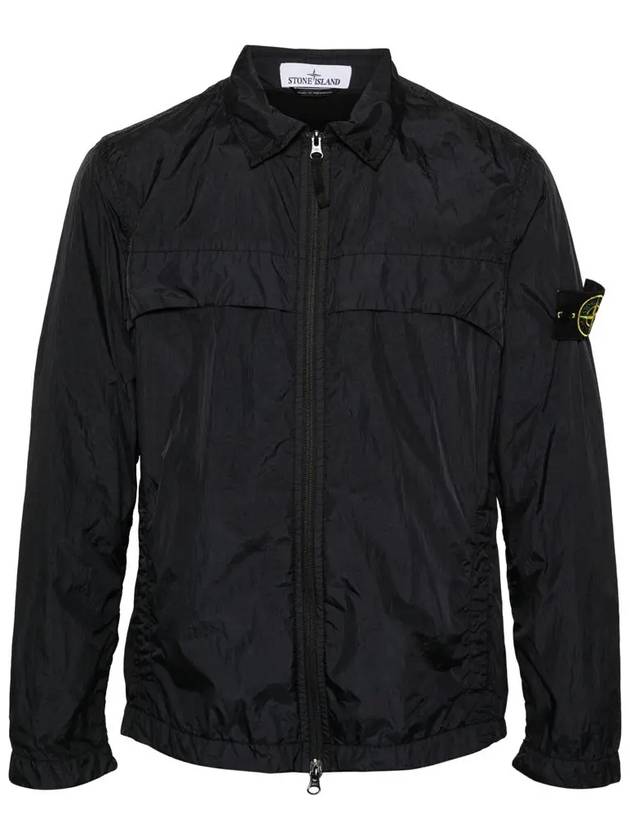 Garment Dyed Crinkle Reps R-NY Jacket Black - STONE ISLAND - BALAAN 3