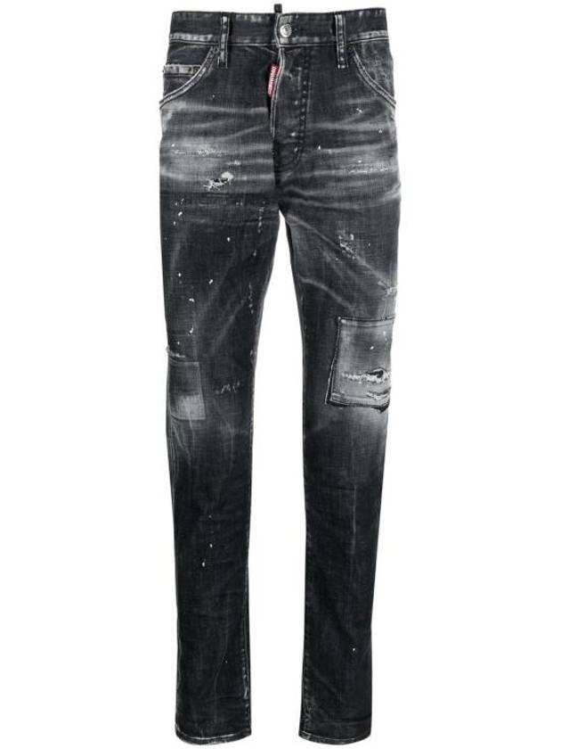 Men's Painted Washed Grey Cool Guy Jeans - DSQUARED2 - BALAAN 2