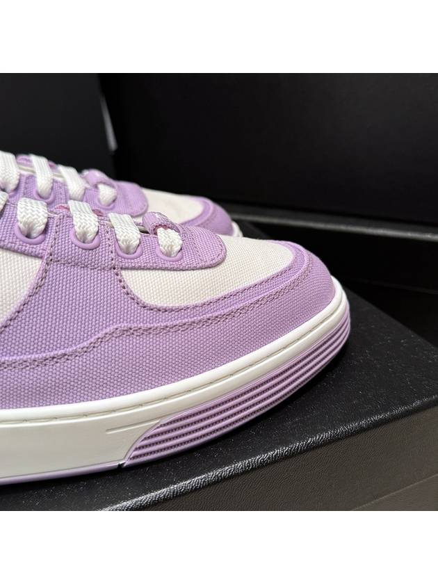 Women's Cotton Sneakers CC Logo Lilac Purple - CHANEL - BALAAN 8