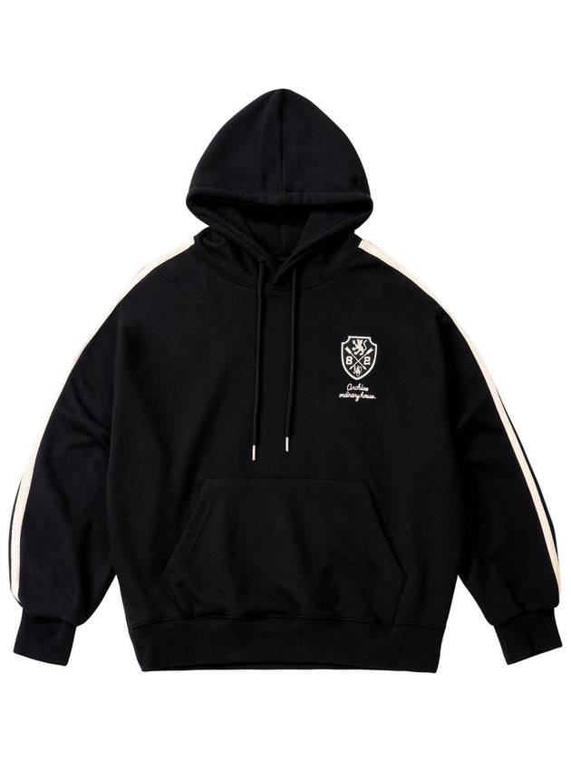 Sporty Embroidered Track Balloon Hoodie Black - MOO - BALAAN 1