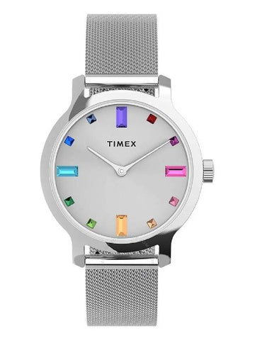 Timex Transcend Quartz Crystal Silver Dial Ladies Watch TW2U92900 - TIMEX - BALAAN 1