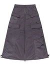 Front Open Cargo A-Line Skirt Grey - OFFGRID - BALAAN 2