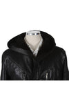 RU9788 Leather Hooded Mouton Jacket - RICK OWENS - BALAAN 3