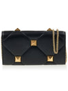 Women's Roman Stud Chain Shoulder Bag Black - VALENTINO - BALAAN 4