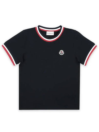 Kids Logo Patch Short Sleeve Black 8C00018 83907 999 8 10A - MONCLER - BALAAN 2