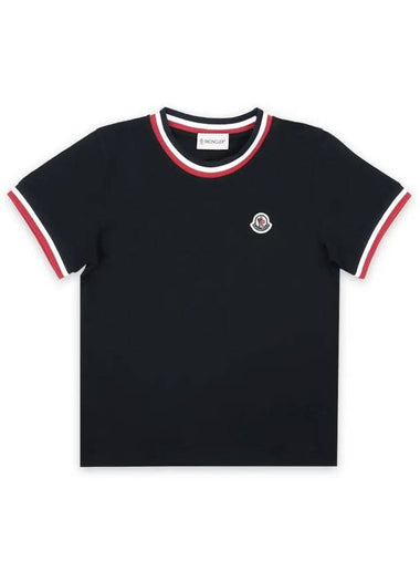 Kids Logo Patch Short Sleeve Black 8C00018 83907 999 8 10A - MONCLER - BALAAN 1