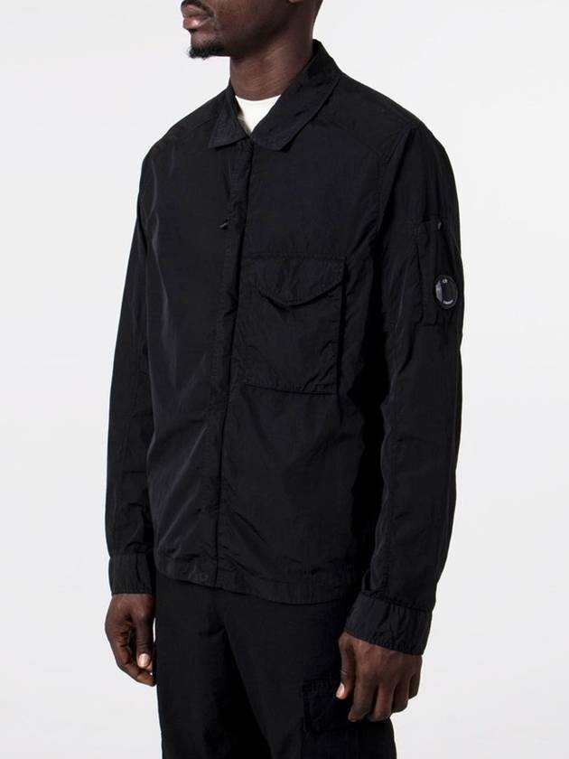 Chrome-R Zip-Up Over Long Sleeve Shirt Black - CP COMPANY - BALAAN 4