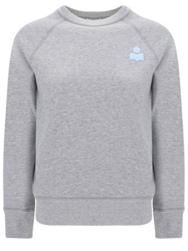 Mila Logo Cotton Sweatshirt Blue Grey - ISABEL MARANT - BALAAN 2