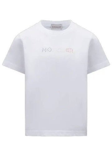 Kids Short Sleeve T Shirt White 8C00019 83907 002 8Y 10Y - MONCLER - BALAAN 1