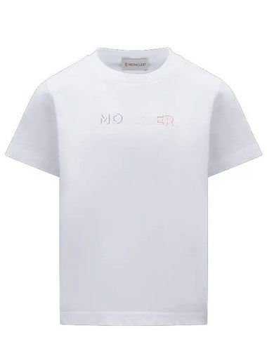 Kids Short Sleeve T Shirt White 8C00019 83907 002 8Y 10Y - MONCLER - BALAAN 1